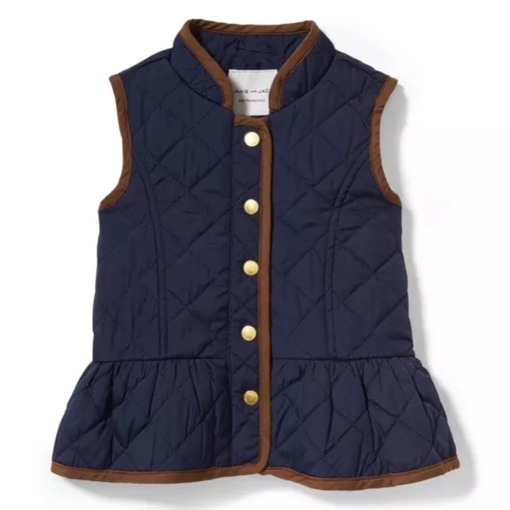 Jamie & Jack Navy Quilted Kids Vest & Pant 18-24 mo
